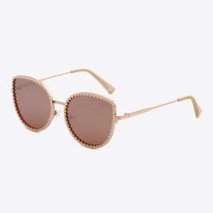 Full Rim Metal Frame Sunglasses in Camel
